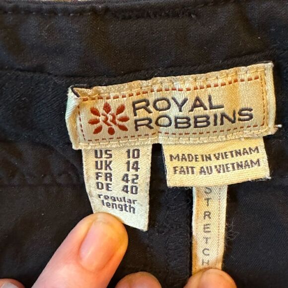 Royal Robbins Black Hiking Pant Sz 10R Stretch - Picture 6 of 7